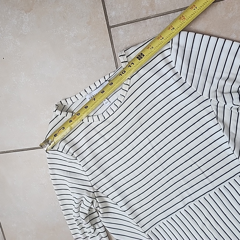 Derek Lam Black and Cream Striped Top - Picture 7 of 10